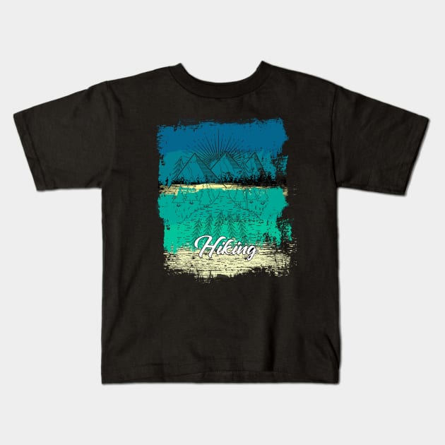 Hiking Kids T-Shirt by Creative Brain